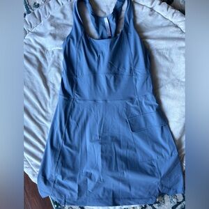 Blue Fabletics dress with built in shorts size small